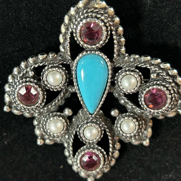 Vintage, western jewelry, Sarah Coventry imperial Catherine pendant - Picture 4 of 6